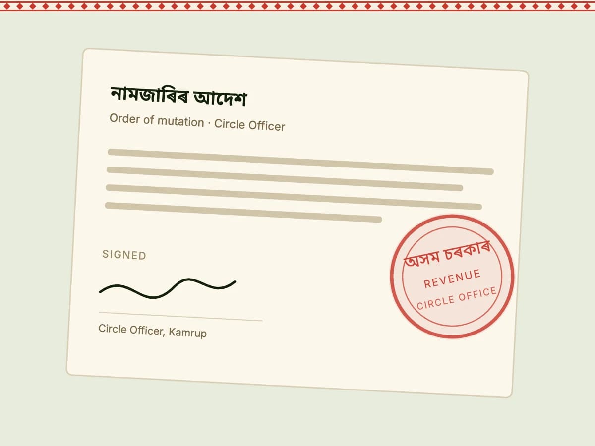 A mutation order signed and sealed by the Circle Officer
